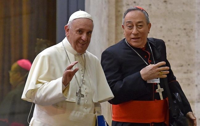 Cardinalul Oscar Maradiaga, originar din Honduras.
