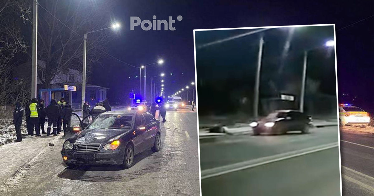 Момент наезда «Мерседеса» на детей на пешеходном переходе в Страшенах попал на видео.