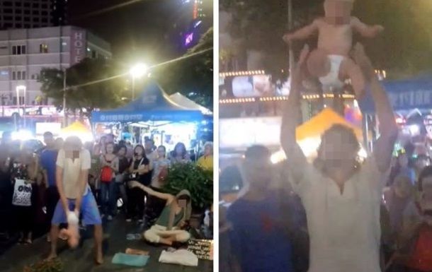 В Малайзии задержали пару, жонглировавшую ребенком.