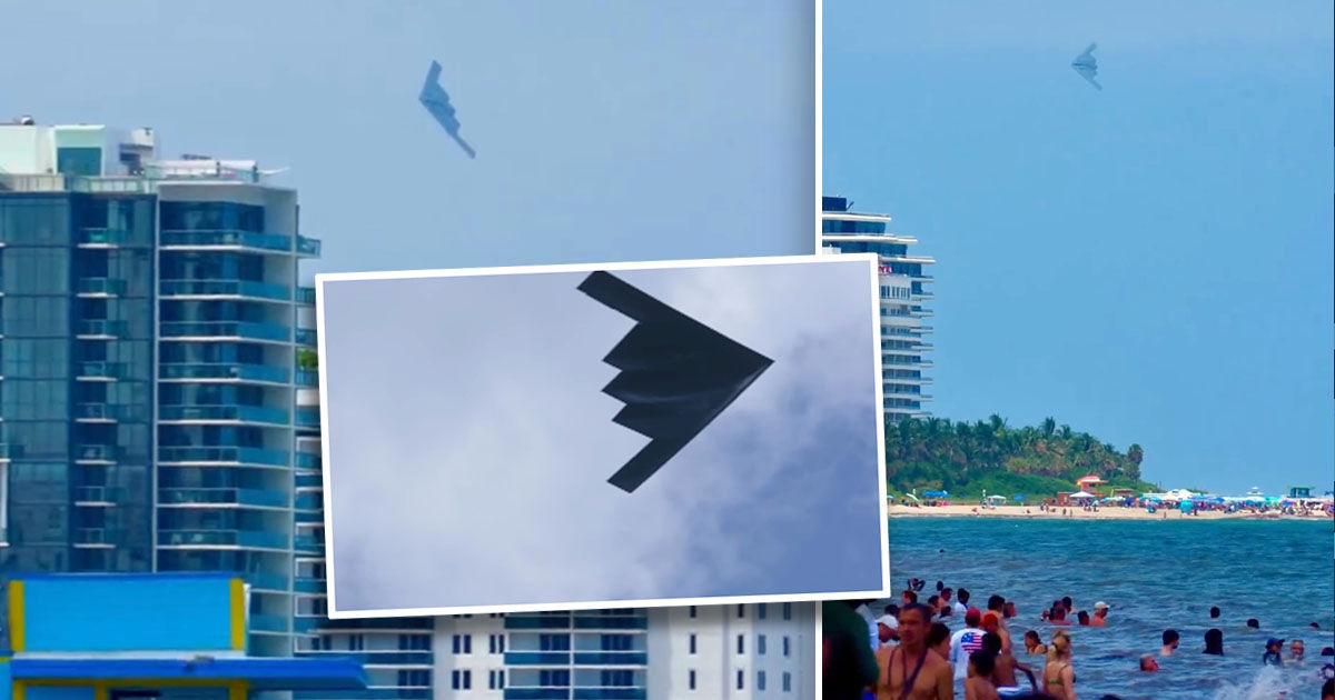 Как выяснилось, ядерный бомбардировщик принимал участие в Miami Air And Sea Show. Коллаж: Point.md