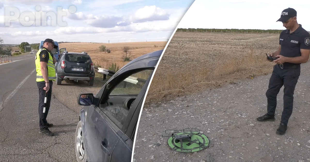 ​Zeci de șoferi, sancționați la Căușeni după monitorizarea traficului cu drone.