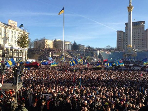 На Евромайдане создано народное объединение "Майдан". Фото: Facebook Ольги Лаппо.