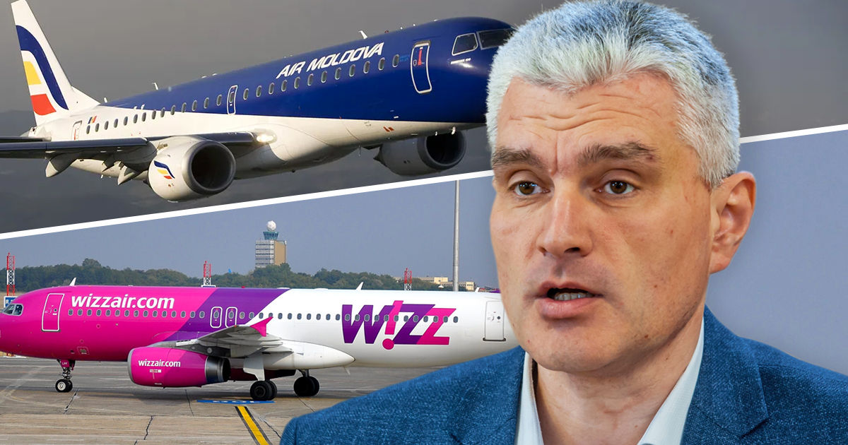 Слусарь об отмене рейсов Wizz Air и Air Moldova: Часть информвойны РФ. Коллаж: Point.md