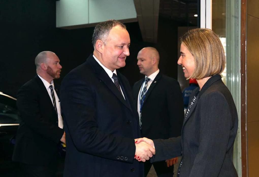 Federica Mogherini, invitată în Republica Moldova de Președintele Igor Dodon.