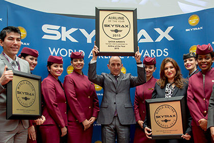Первое место уже в третий раз досталось Qatar Airways.