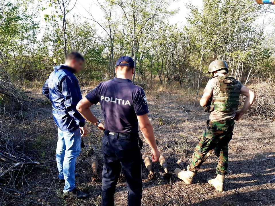 В лесополосе в Хынчештах нашли шесть снарядов времен ВОВ.