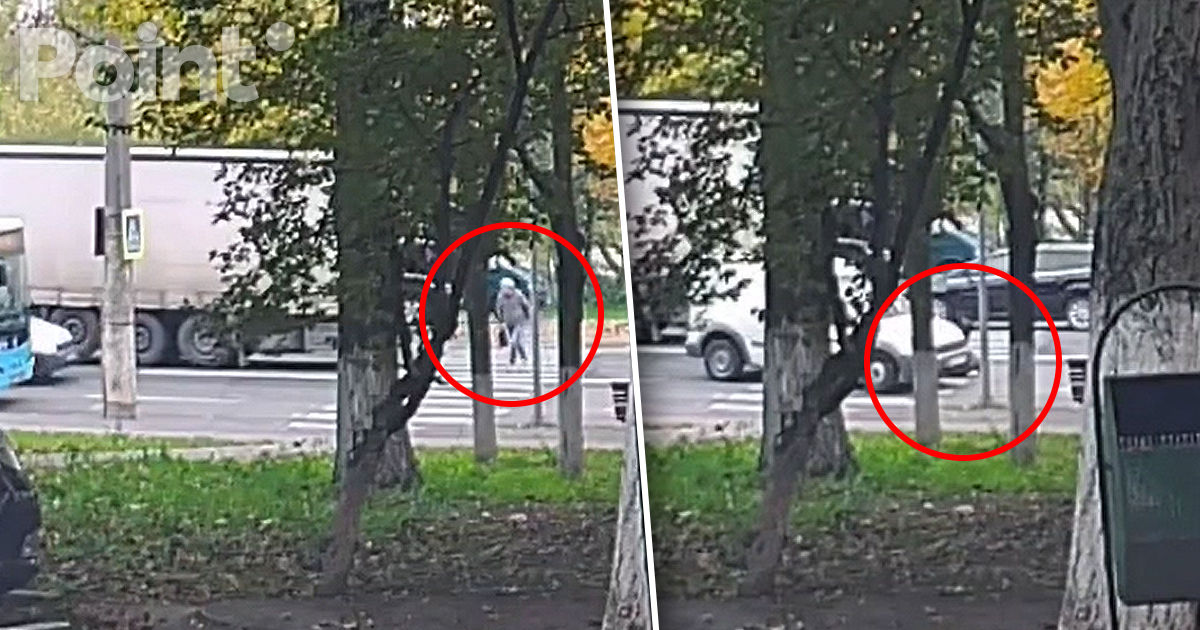 Un bărbat a căzut în fața unui automobil pe o trecere de pietoni din Capitală.