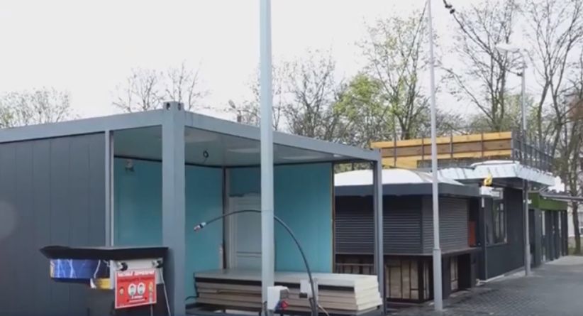 Часть киосков в парке столичного сектора Рышкановка эвакуирована.