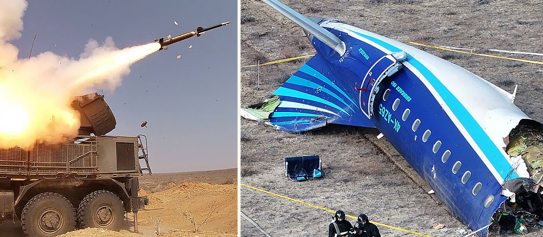 Avionul prăbușit, atacat la apropierea de Groznîi de către sistemul de apărare antiaeriană rus Pantsir-S.