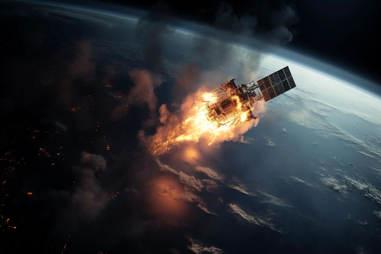 ESA показало, как спутник Aeolus сгорел в атмосфере.