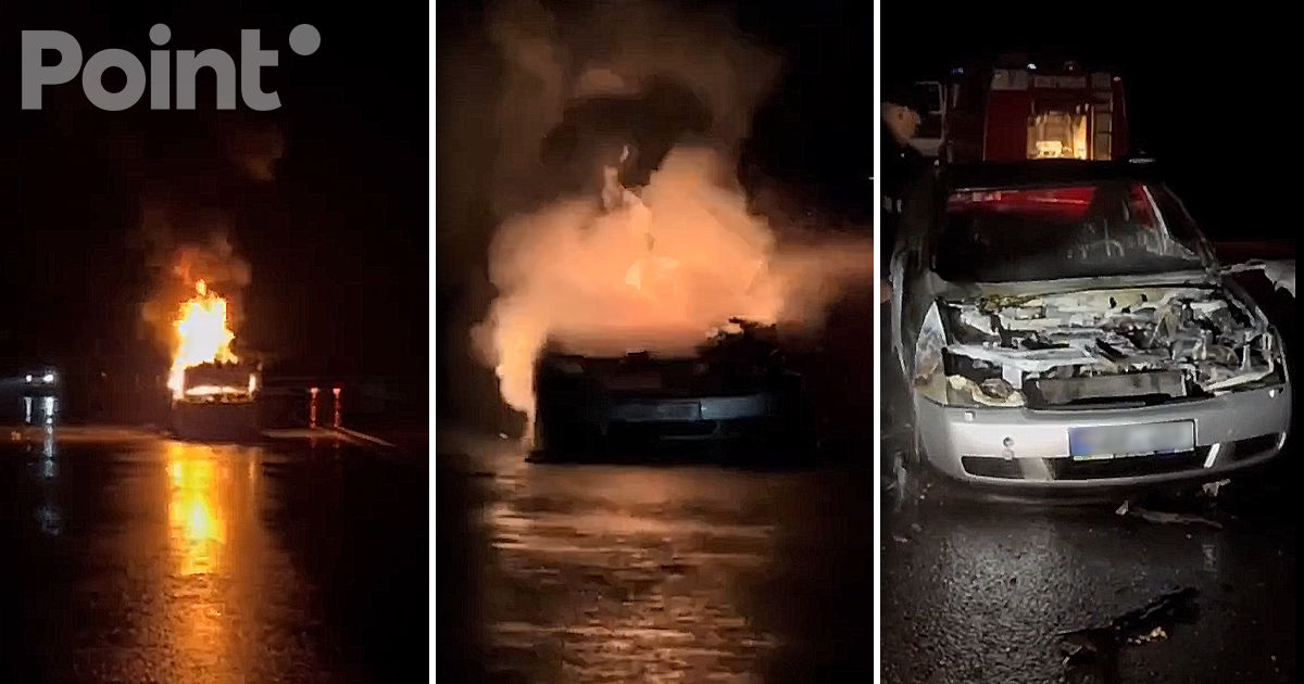 Un automobil a ars ca o torță pe traseul Ungheni-Chișinău.