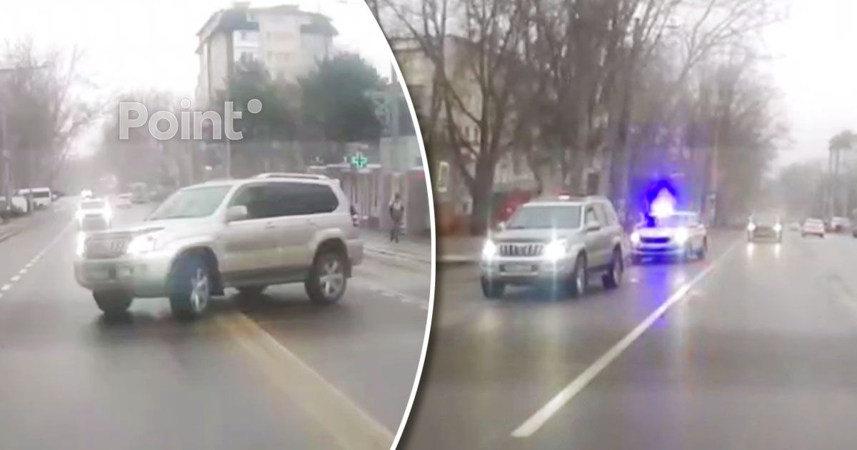 Un șofer, prins de Poliție în timp ce încălca regulile de circulație pe o stradă de la Buiucani.
