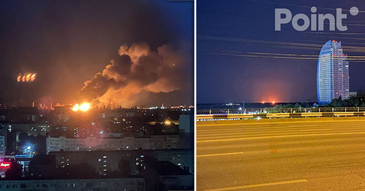 В российском Волгограде из-за атаки дронов произошли утечка и пожар на НПЗ.