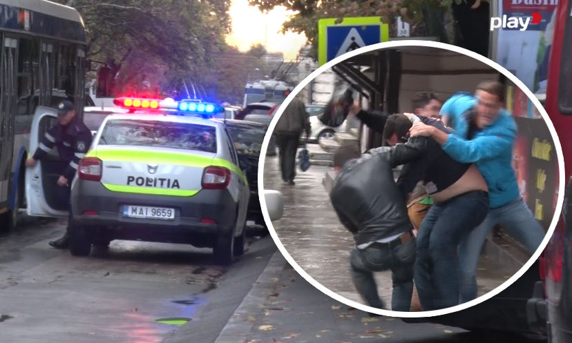 Битва за тротуар: Очередной рейд СтопХама закончился дракой. Фото: Point.md