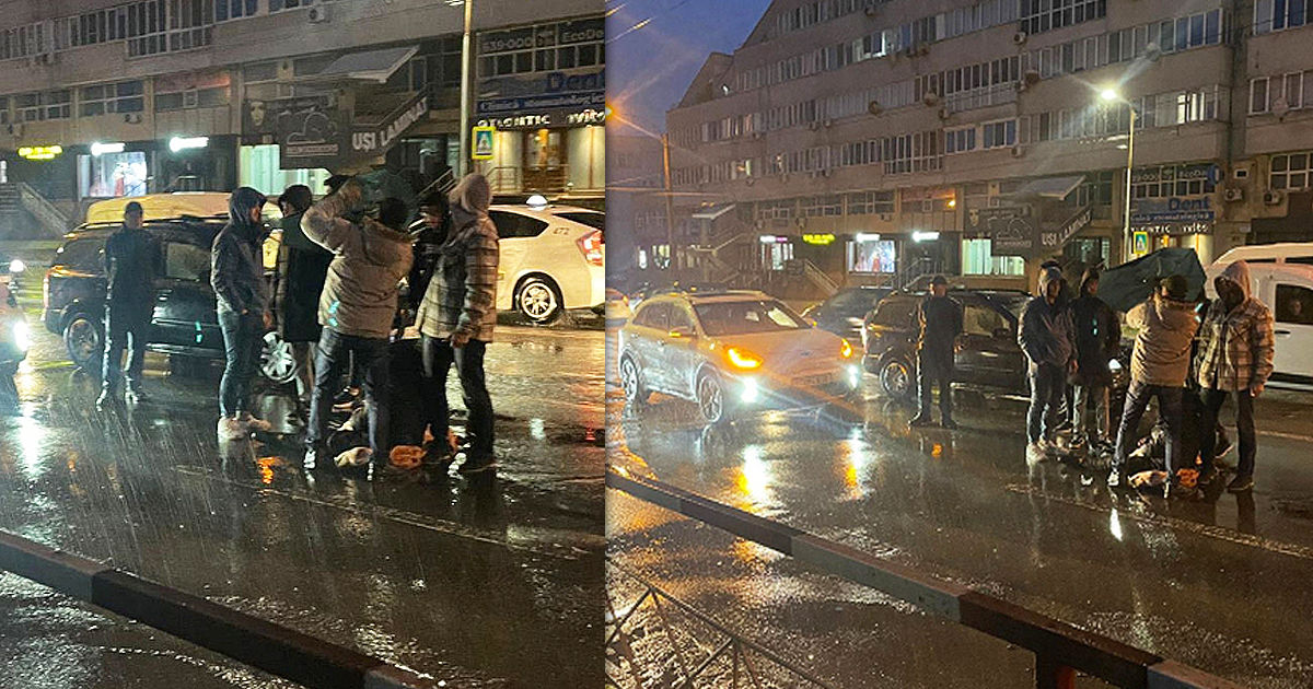 В Кишиневе женщину на пешеходном переходе сбила машина. Коллаж Point.md.