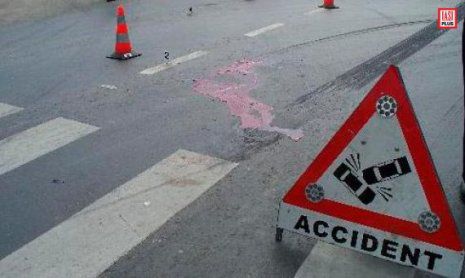 Trei autovehicule au intrat astăzi în coliziune pe strada Albişoara din capitală. Foto: timpul.md