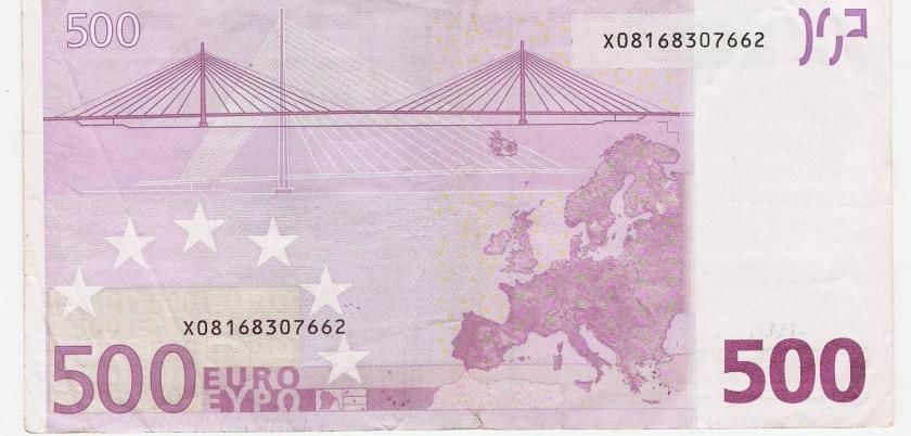Valoarea bancnotei de 500 € ar putea creşte pe piaţa neagră după dispariţia ei. Foto: allnumis.ro