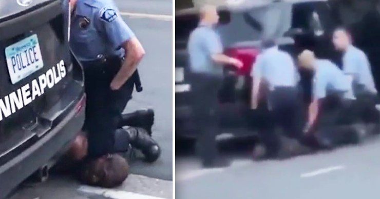 Появилось видео с прижавшими афроамериканца Флойда тремя полицейскими. Фото: Point.md.