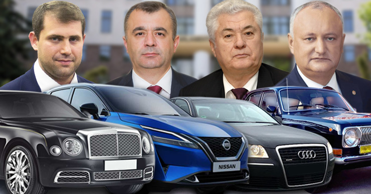 В декларациях лидеров партий указаны автомобили ГАЗ, Mercedes, Lexus, Bentley. Коллаж: Point.md/