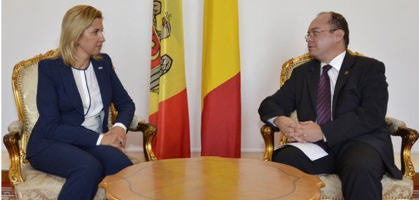 Başcanul Găgăuziei, Irina Vlah, a avut astăzi o întrevedere cu ministrul afacerilor externe al României, Bogdan Aurescu. Foto: mae.ro