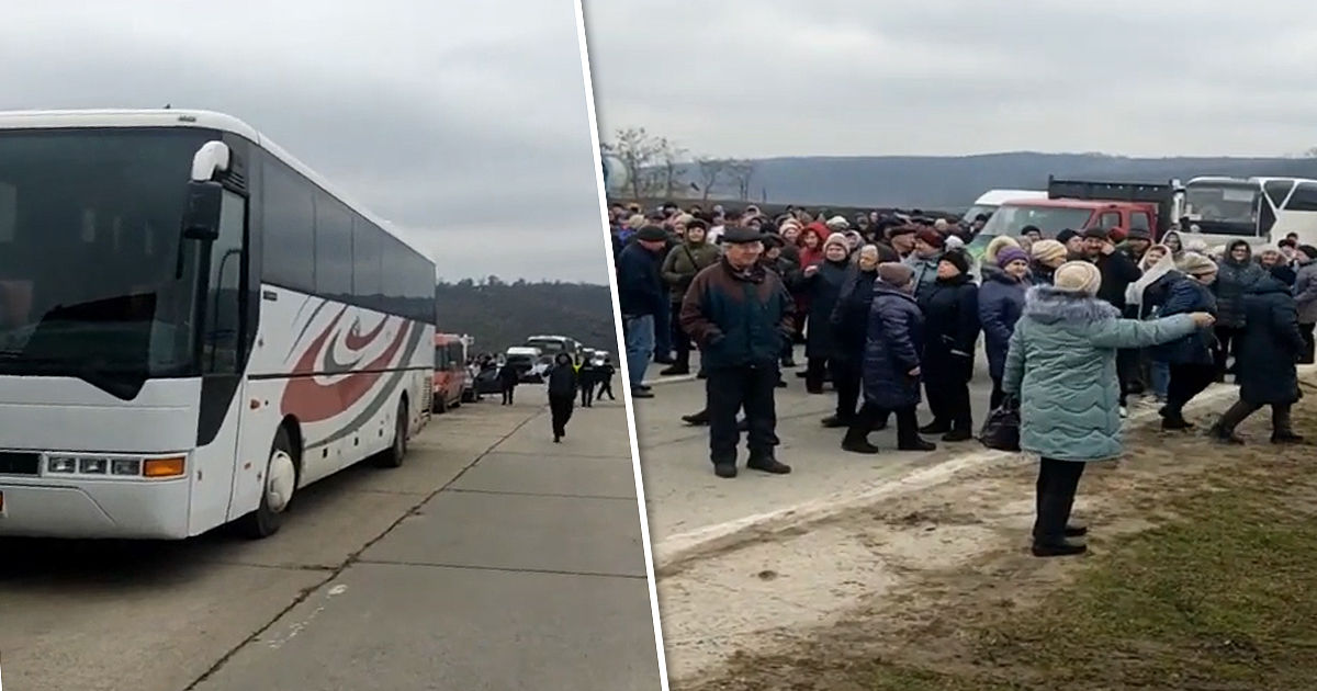 Десятки автобусов, везущих протестующих в Кишинев, остановлены полицией
