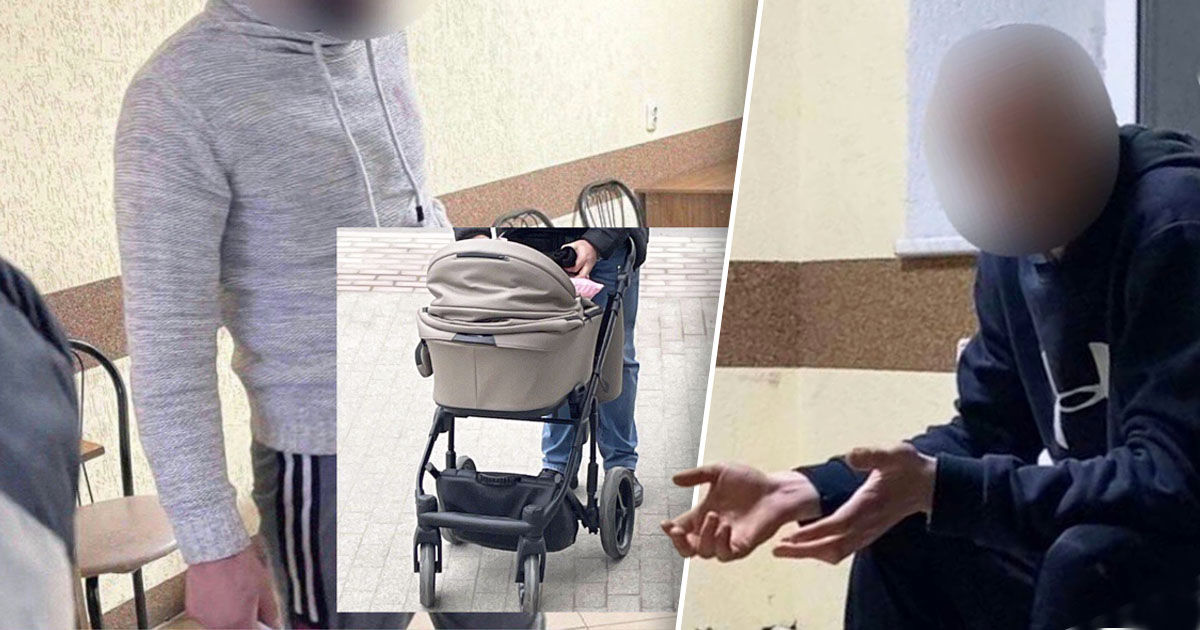 В Бельцах задержали мужчину, подозреваемого в краже детской коляски. Коллаж: Point.md