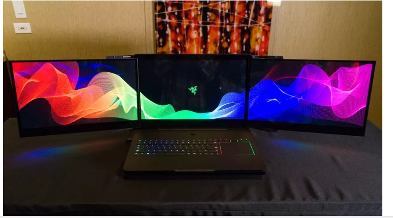 Razer представила первый в мире ноутбук с тремя экранами.