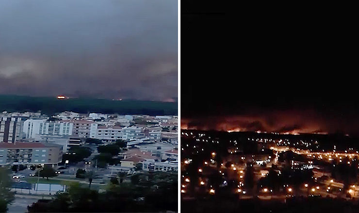 Moldovenii din Portugalia, martorii unui peisaj apocaliptic. Foto: captură video