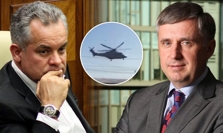 Zborul lui Plahotniuc cu elicopterul costă 6.000 de euro ora, afirmă Sturza. Foto: Colaj Point