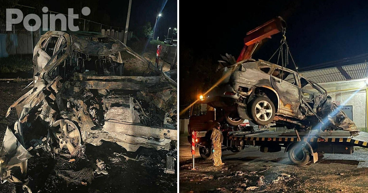 Водитель сгорел заживо после ДТП в Приднестровье.