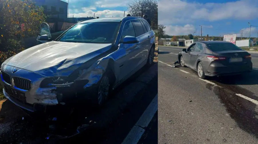 Accident în apropiere de Sociteni: Un șofer nu a acordat prioritate și a lovit un BMW.