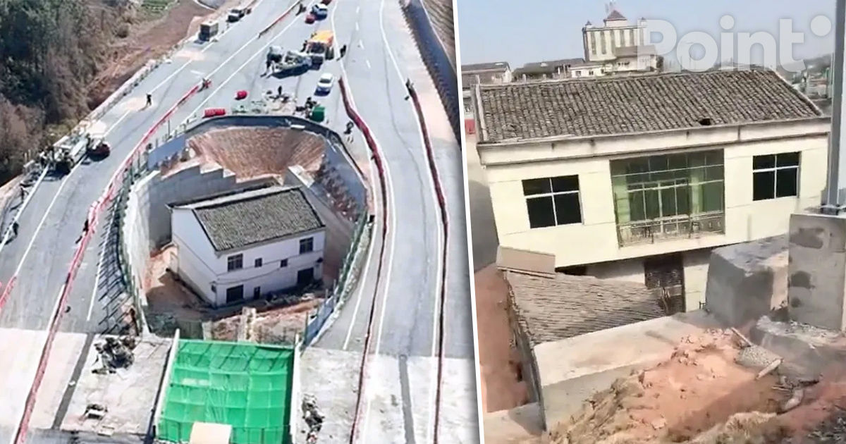 Un chinez a refuzat să se mute la cererea autorităților și a rămas să trăiască în mijlocul unei autostrăzi.