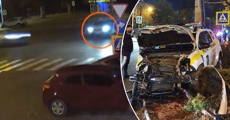 На бульваре Григоре Виеру произошла серьезная авария с участием машины полиции.