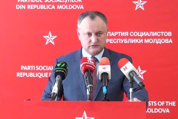 Igor Dodon, liderul PSRM, sustine o conferinta de presa, unde vorbeste despre situatia creata pe piata valutara.