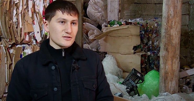 В Комрате молодой предприниматель зарабатывает на утилизации мусора. Коллаж Point.md.