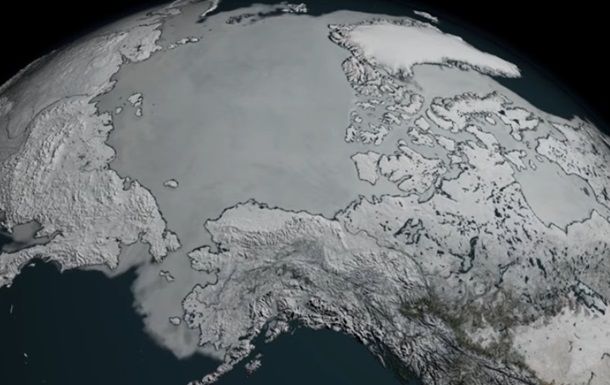 NASA показало рекордное таяние ледников Арктики.