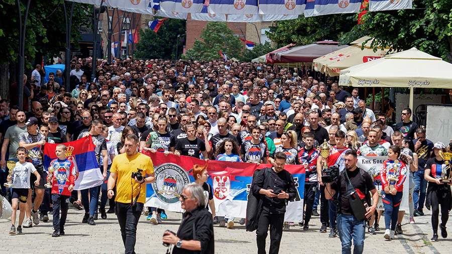 В Сербии прошли протесты против пропаганды насилия.