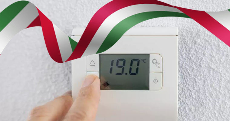 В Италии будут давать штрафы до 3000 евро за температуру  выше 19 °C в отопительный сезон.
