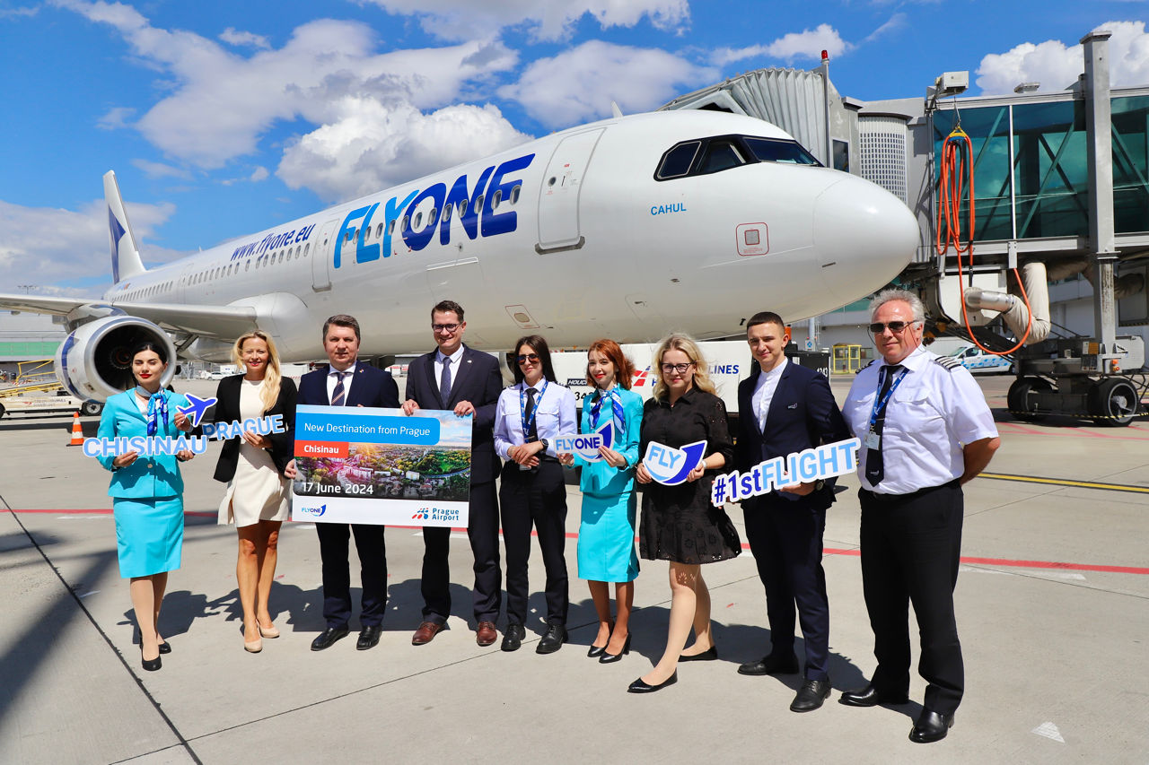FlyOne запустила полеты из Кишинева в Прагу