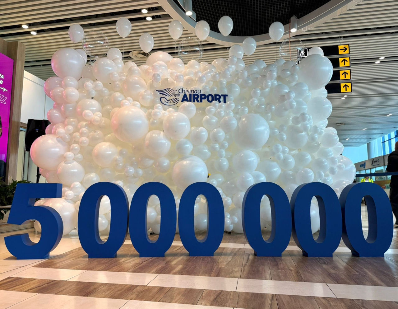 Aeroportul Internațional „Eugen Doga” Chișinău a atins cifra de cinci milioane de pasageri deserviți.