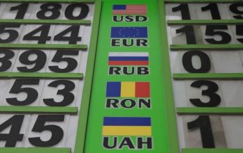Leul moldovenesc s-a depreciat în raport cu dolarul american, moneda unică europeană, leul românesc şi rubla rusească