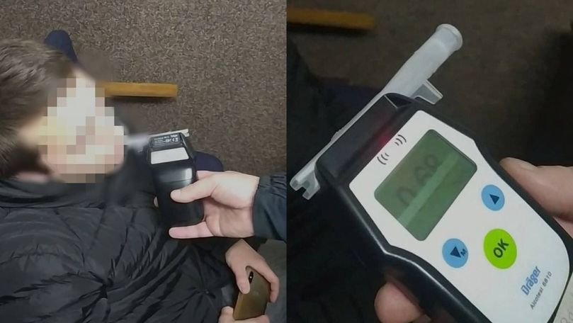 Карабинеры в Бельцах задержали пьяного водителя. Коллаж: Point.md