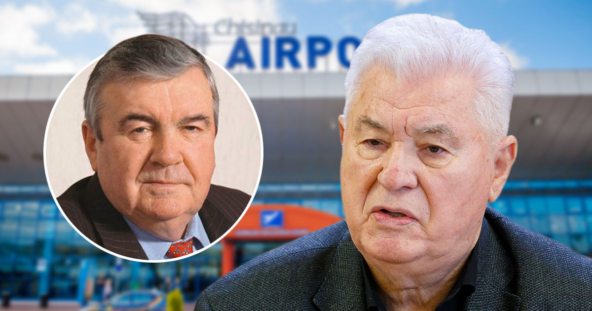 Владимир Воронин призвал присвоить аэропорту Кишинева имя Мирчи Снегура. Коллаж Point.md.