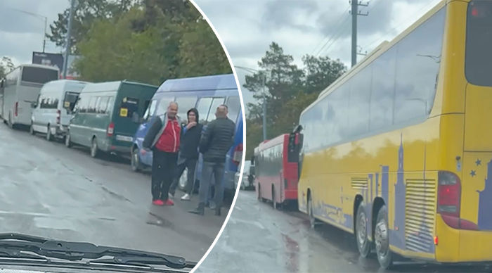 Десятки маршруток и автобусов остановлены полицией на севере страны.