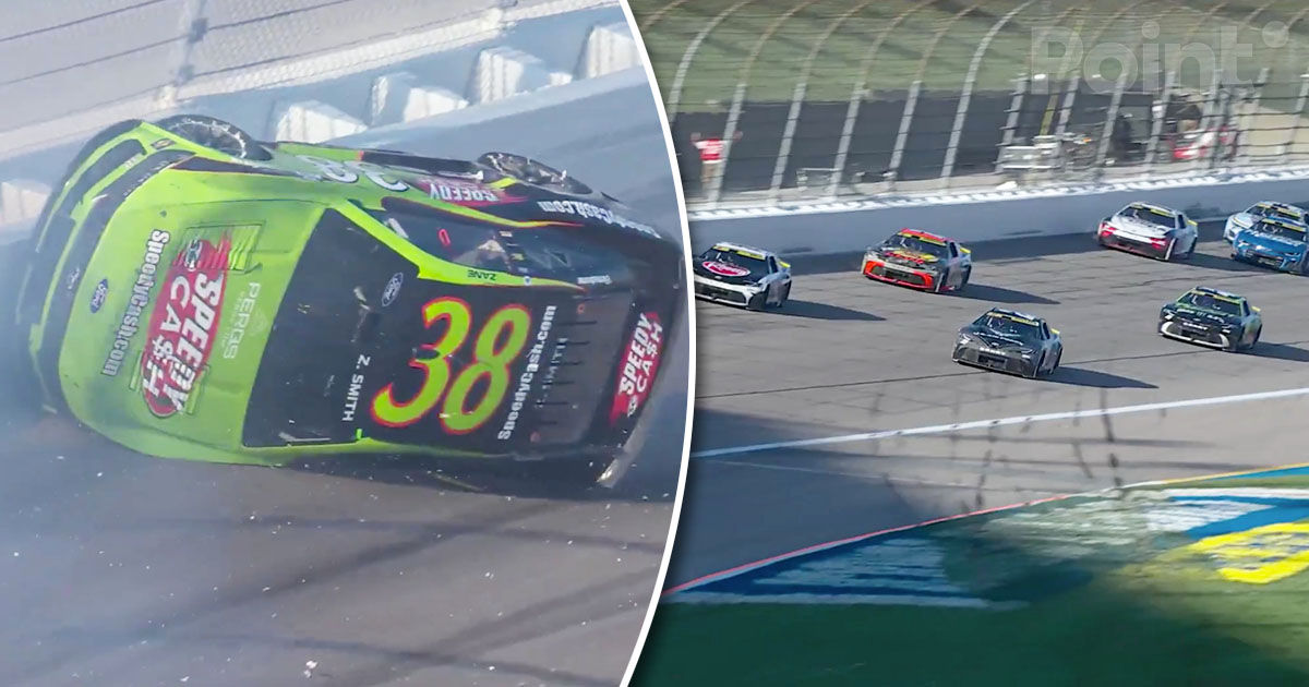 Un pilot NASCAR, implicat într-un accident la viteza de 320 km/h: Momentul a fost surprins pe video.