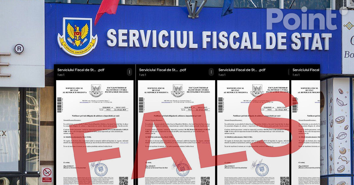Escrocii trimit notificări false privind obligația de achitare a impozitului pe venit.