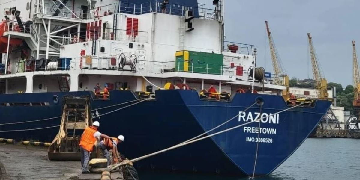 Покупатель отказался от груза судна Razoni, оно застряло у берегов Турции.