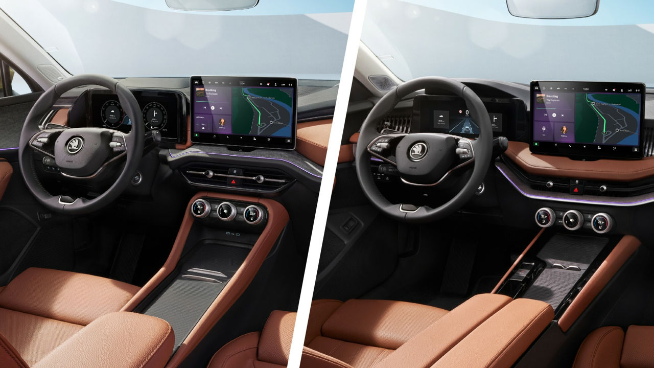 Skoda показала салоны новых Kodiaq и Superb до премьеры.