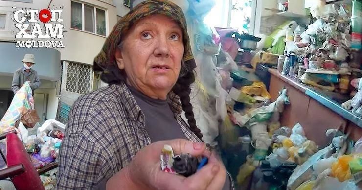 Из квартиры жительницы Кишинева вывезли несколько грузовиков мусора. Коллаж: Point.md.