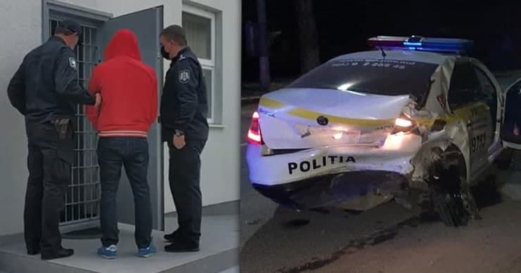 Виновник ДТП, в котором пострадали полицейские, задержан на 72 часа. Коллаж: Point.md.